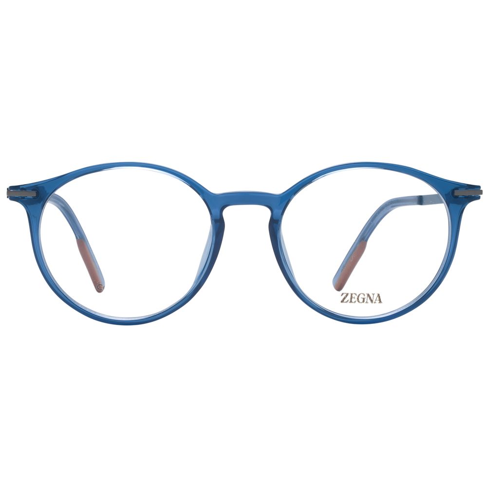 Ermenegildo Zegna Blue Men Glasses Frame