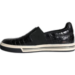 Dolce & Gabbana Black Leather Loafers Slippers Casual Shoes MV5919-39