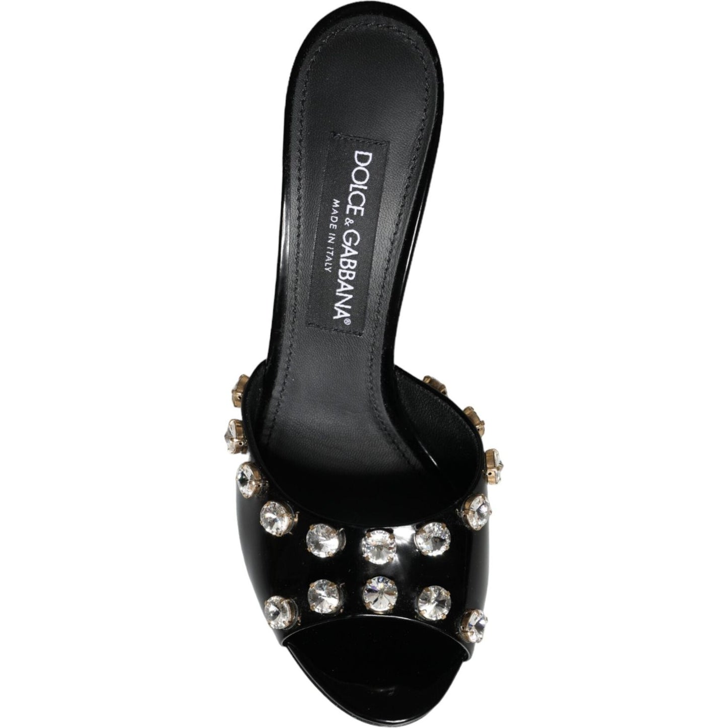 Dolce & Gabbana Black Crystal Heels Keira Sandals Shoes Dolce & Gabbana Black