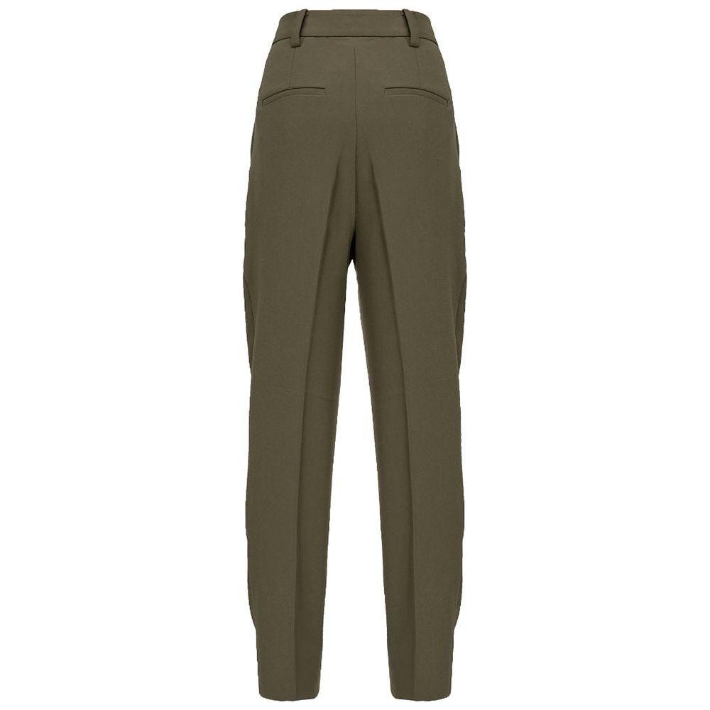 PINKO Green Polyester Jeans & Pant PINKO Dark Olive Green