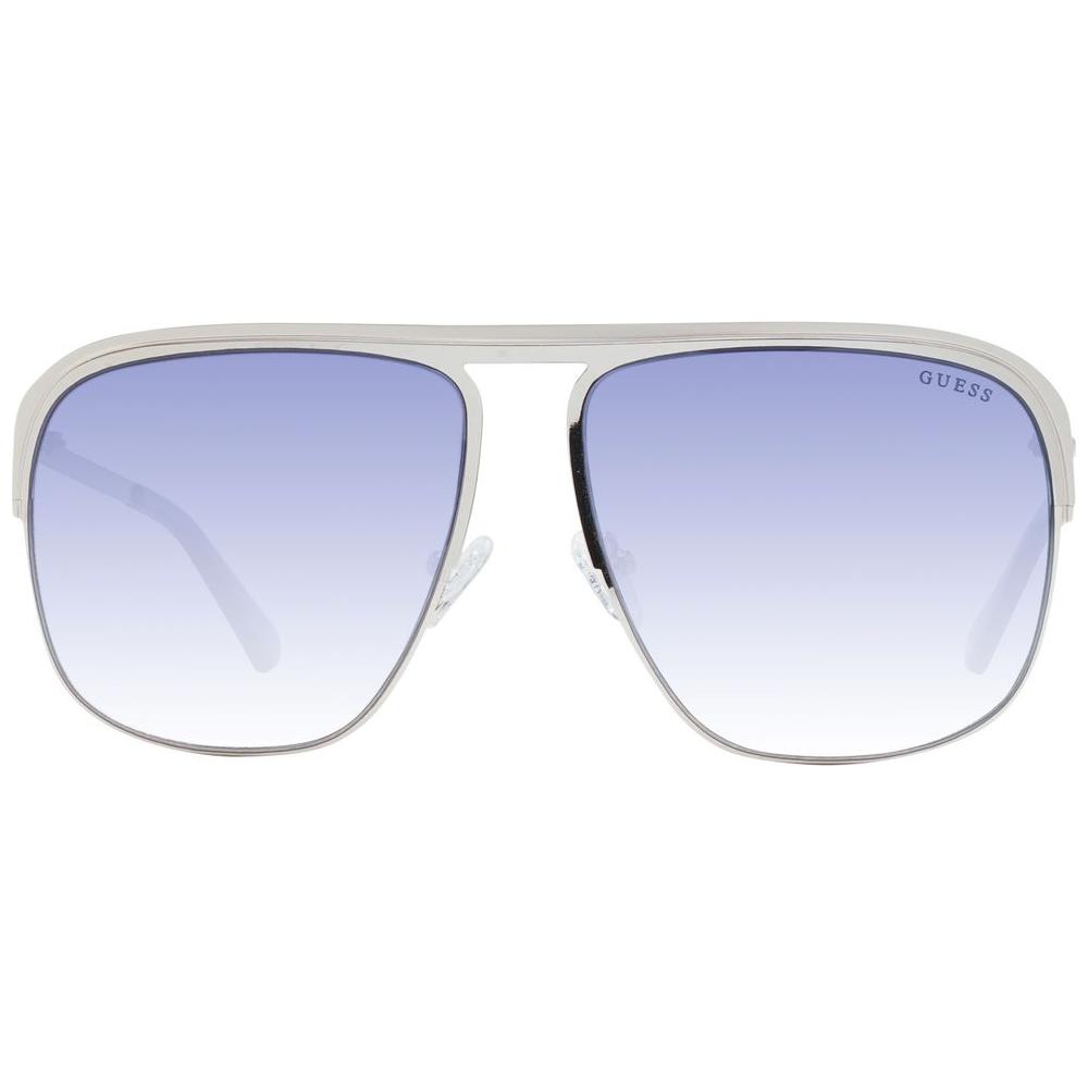 Guess Gold Unisex Aviator Sunglasses with Blue Gradient Lenses and Full-Rim Metal Frame. UV Protection. Includes Branded Case.