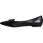 Dolce & Gabbana Black Devotion Leather Pointy Flats Shoes LA11446-38