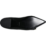 Dolce & Gabbana Black Devotion Leather Pointy Flats Shoes LA11446-38