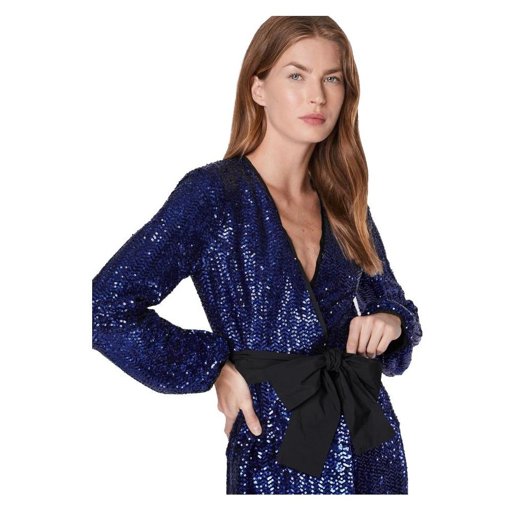 PINKO Blue Polyester Dress PINKO Tan