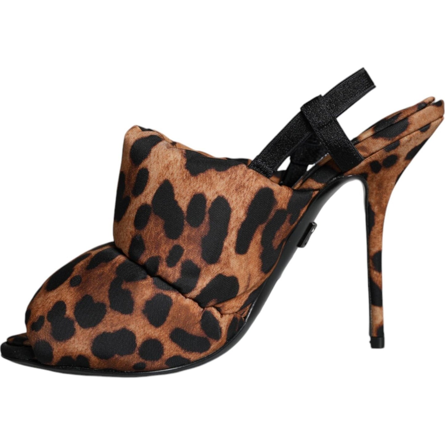 Dolce & Gabbana Brown Leopard Keira Slingback Sandals Shoes Dolce & Gabbana Dark Slate Gray