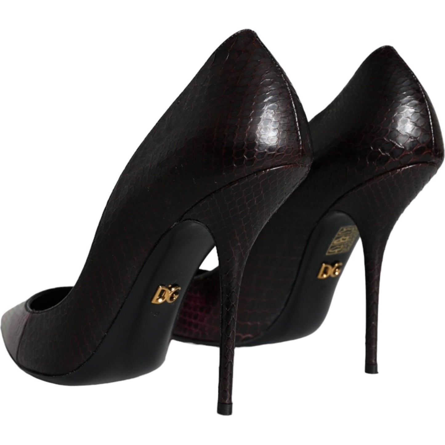 Dolce & Gabbana Multicolor Exotic Leather Heels Pumps Shoes Dolce & Gabbana Black