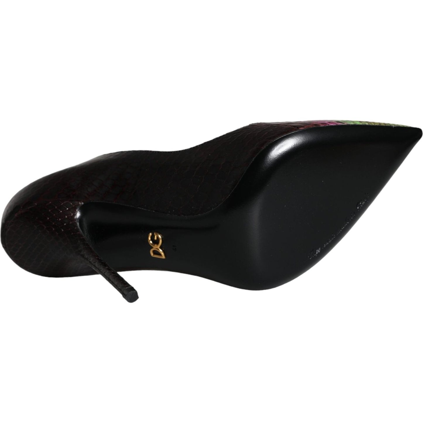 Dolce & Gabbana Multicolor Exotic Leather Heels Pumps Shoes Dolce & Gabbana Black