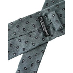 Dolce & Gabbana Green 100% Silk Patterned Adjustable Men Tie KRA3327