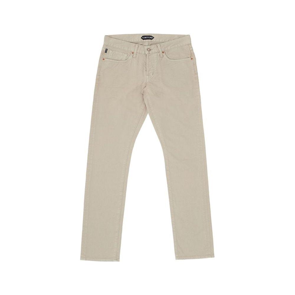 Tom Ford Beige Cotton Jeans & Pant Tom Ford Gray