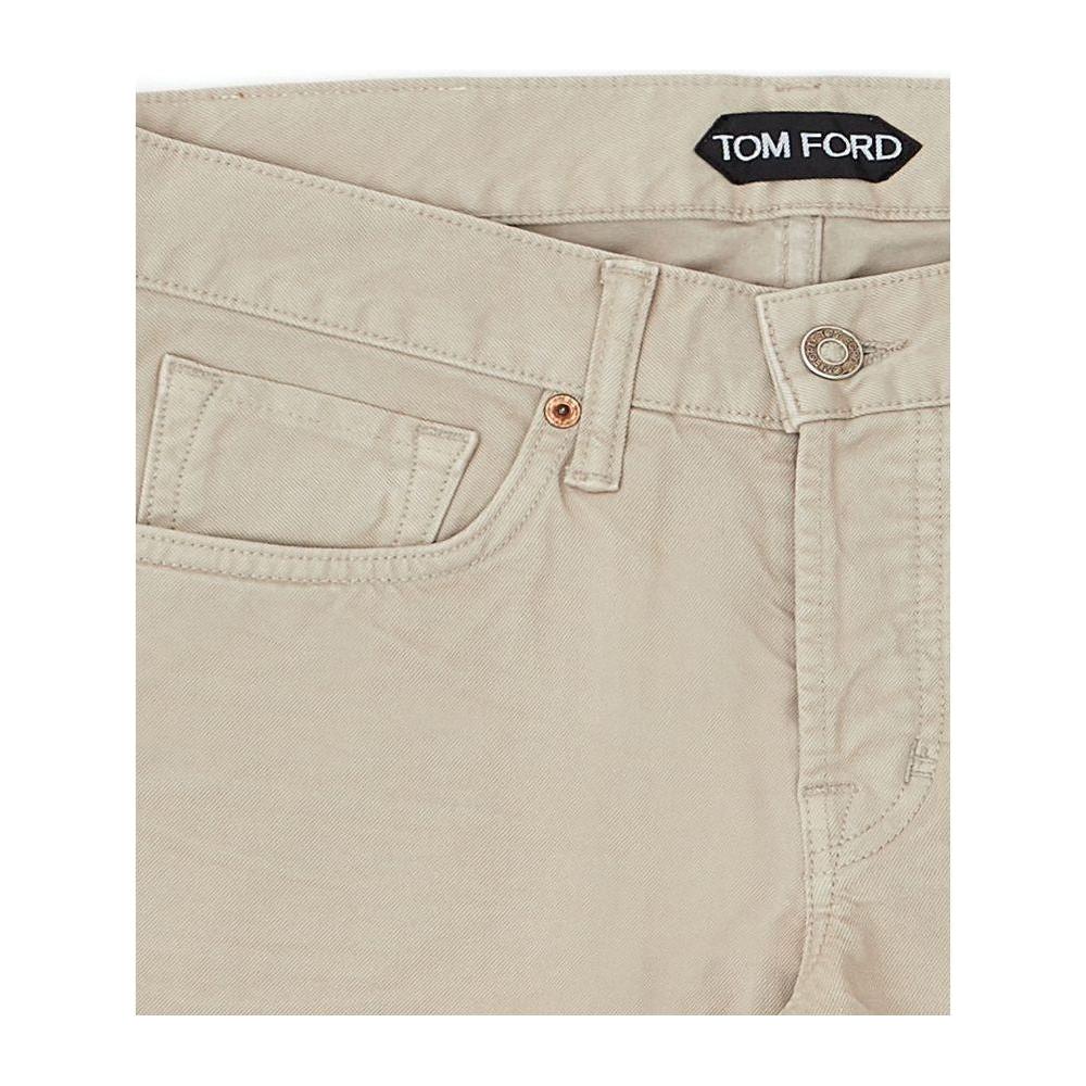 Tom Ford Beige Cotton Jeans & Pant Tom Ford Gray