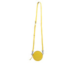MSGM Yellow Leather Logo Crossbody Sling Shoulder Round Bag BAG1581