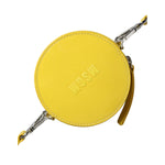 MSGM Yellow Leather Logo Crossbody Sling Shoulder Round Bag BAG1581