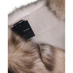 Dolce & Gabbana Brown Frost Fox Fur Neck Warmer Winter Scarf MS7128