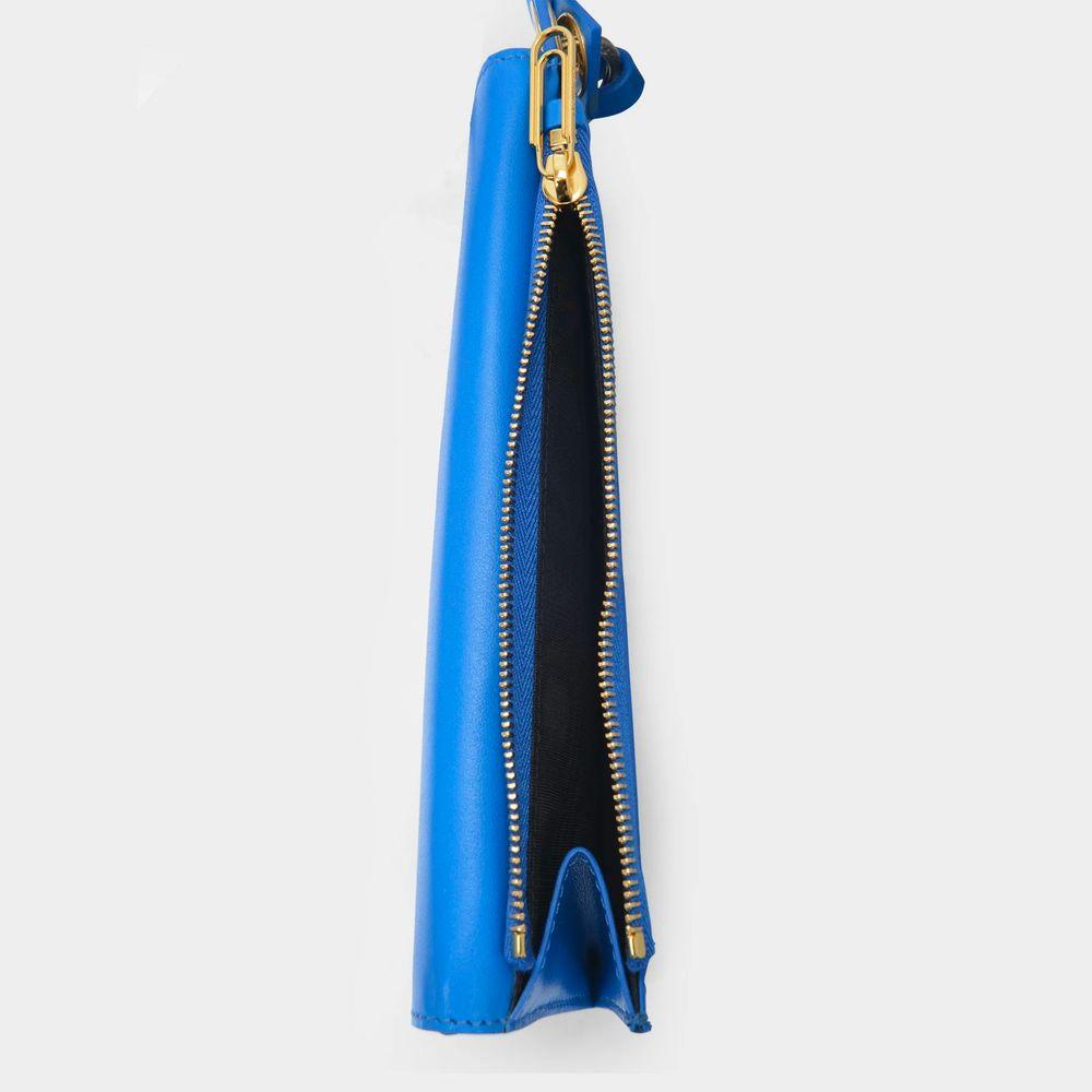 Off-White Blue Leather Shoulder Bag Off-White Lavender