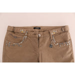 Costume National Beige Cotton Stretch Slim Fit Jeans SIG30131-1