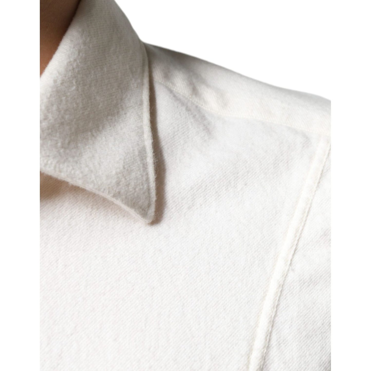 AGLINI Off White Cotton Collared Men Formal Dress Shirt AGLINI Lavender