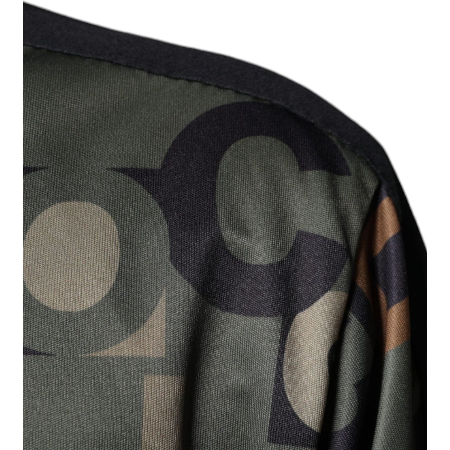 Dolce & Gabbana Army Green Logo Full Zip Polyester Sweater Dolce & Gabbana Dark Slate Gray