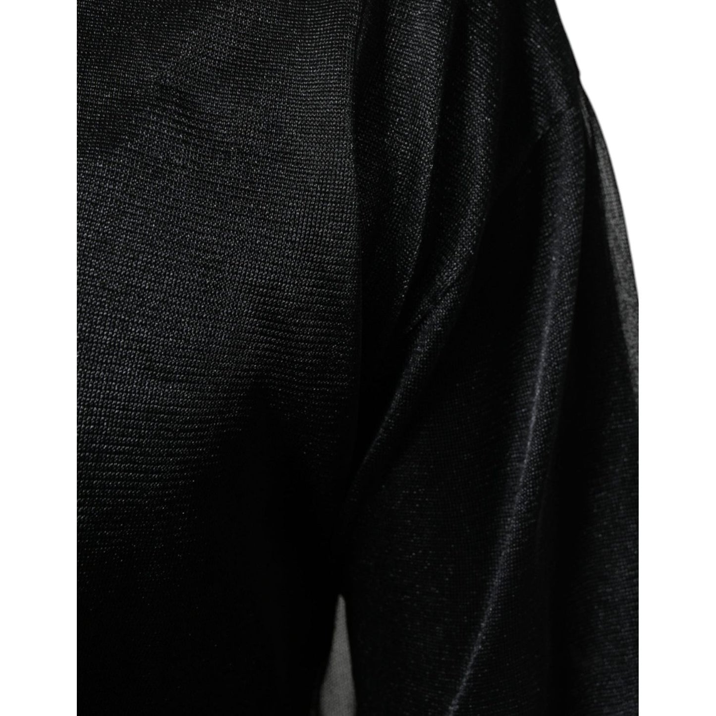 Dolce & Gabbana Black Polyester Pullover Sweatshirt Sweater Dolce & Gabbana Black