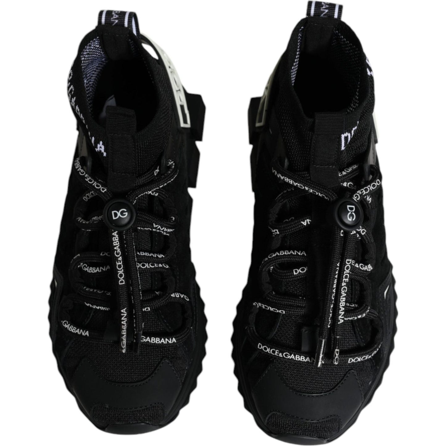 Dolce & Gabbana Black Sorrento Socks Logo Sneakers Shoes Dolce & Gabbana Black