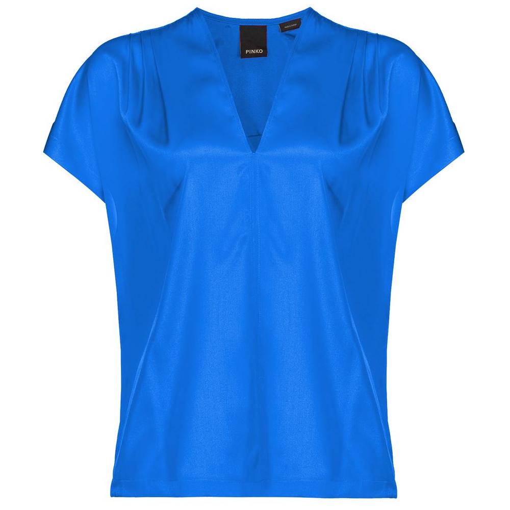 PINKO Blue Silk Sweater PINKO Royal Blue