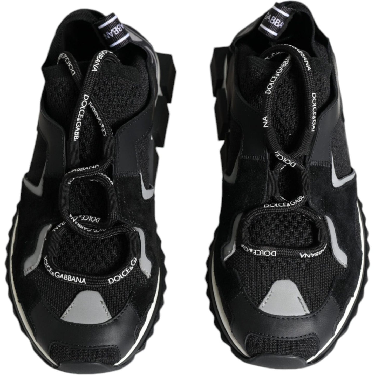 Dolce & Gabbana Black Mesh Sorrento Trekking Sneakers Shoes LA11944-37