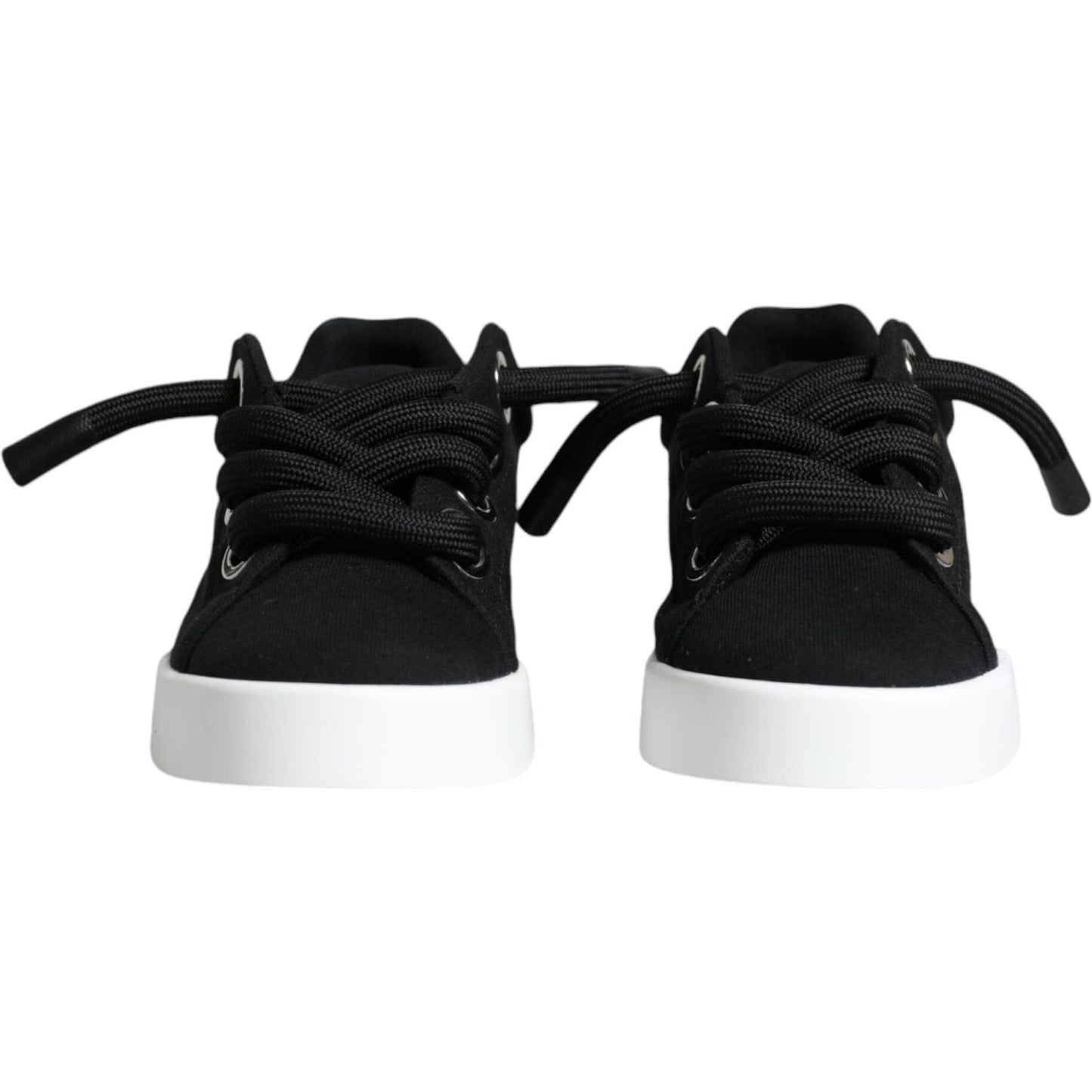Dolce & Gabbana Black Portofino Low Top Sneakers Shoes Dolce & Gabbana Lavender