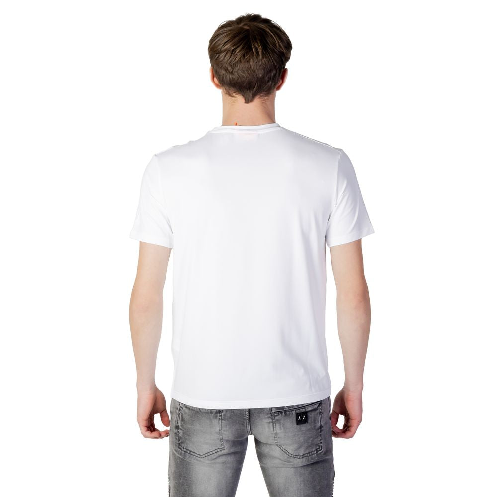 Back view of a men's Suns white polyester t-shirt from the spring/summer collection.