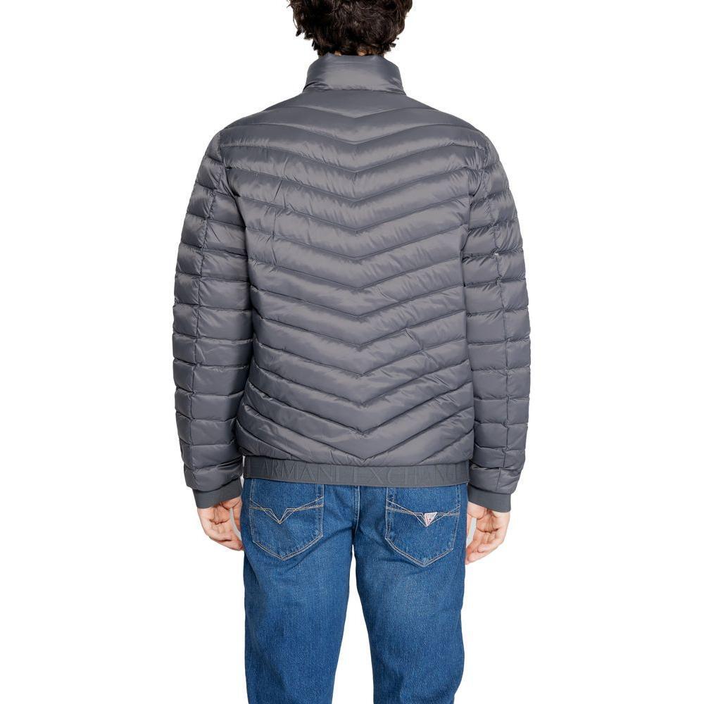 Armani Exchange Gray Polyester Jackets & Coat