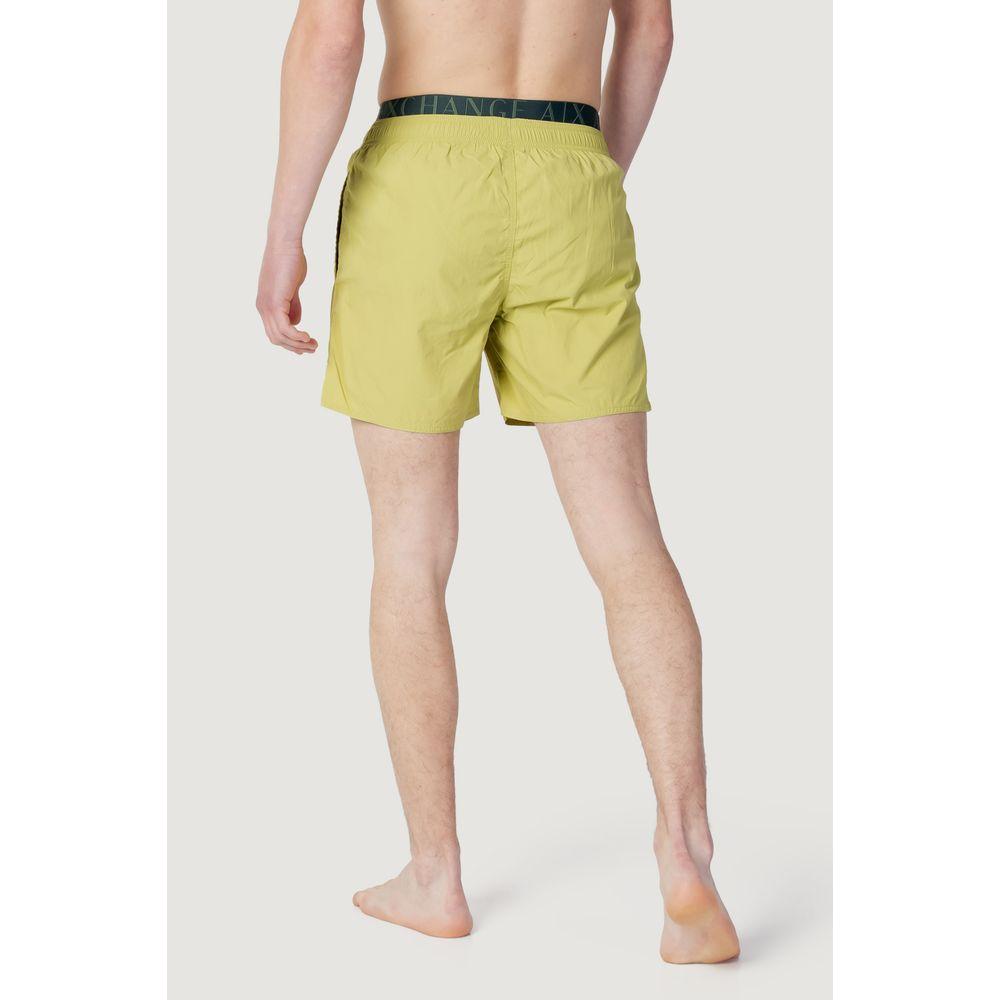 Armani Exchange Green Polyester Swimwear Armani Exchange Light Gray