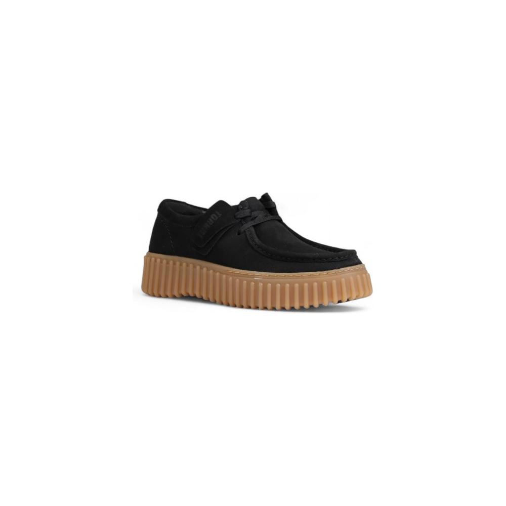 Clarks Black Suede Leather Flat Shoe Clarks Black
