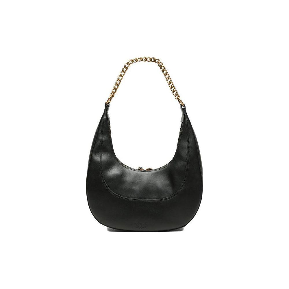 PINKO Black Leather Handbag PINKO Dark Slate Gray