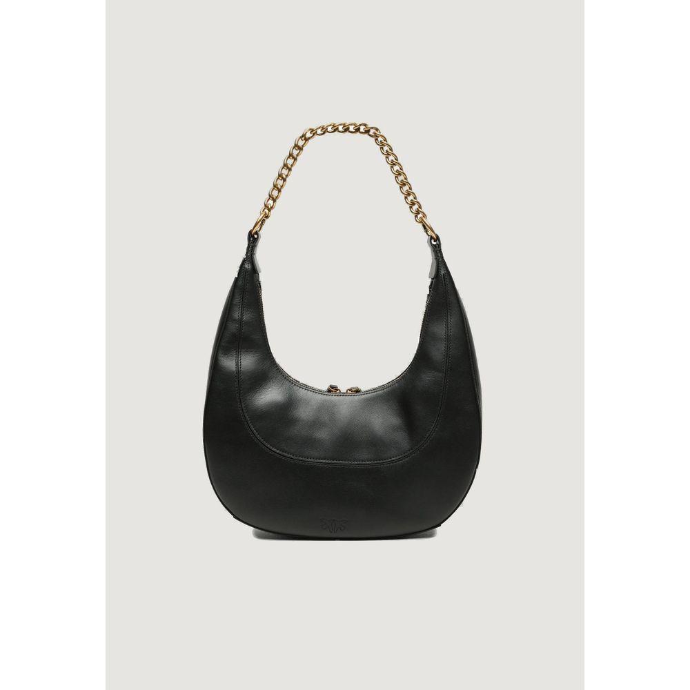 PINKO Black Leather Handbag PINKO Lavender