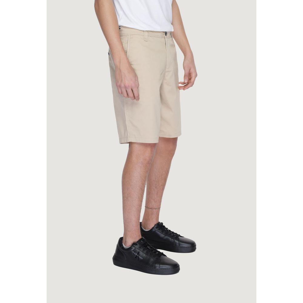 Armani Exchange Beige Cotton Short Armani Exchange Light Gray