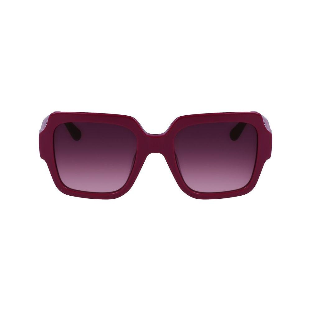 Square purple sunglasses with gradient lenses, front view.