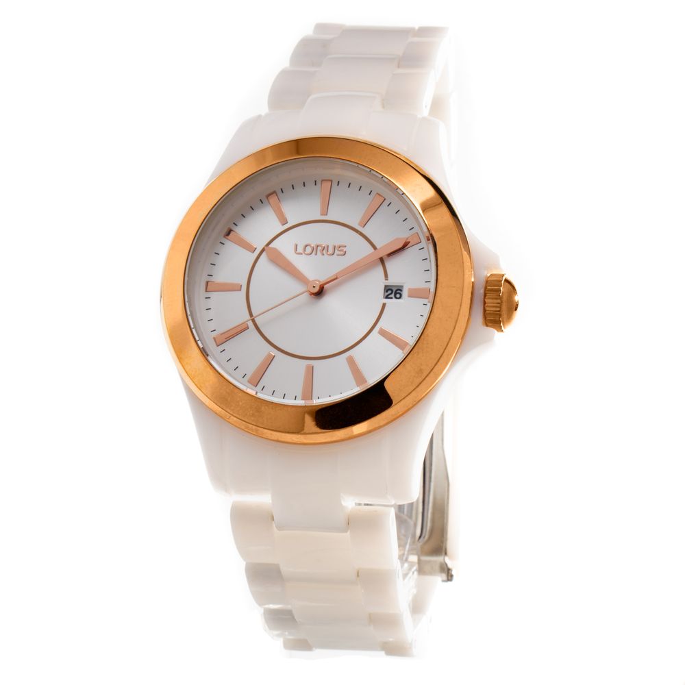 Lorus White Plastic Dress Watch