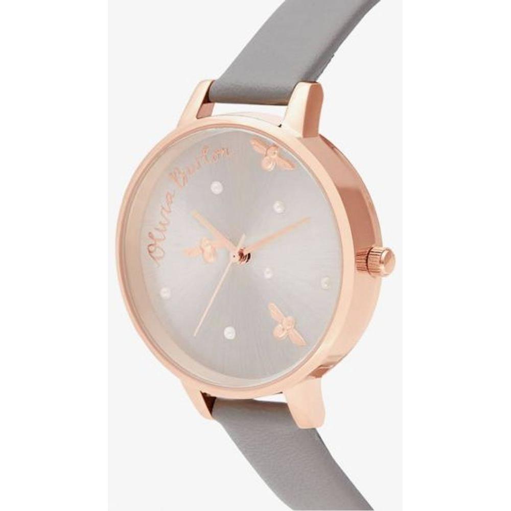 Olivia Burton Gray Leather Leather Watch Olivia Burton Light Gray