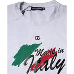 Dolce & Gabbana White Graphic Print Cotton Crew Neck T-shirt TSH86871-50