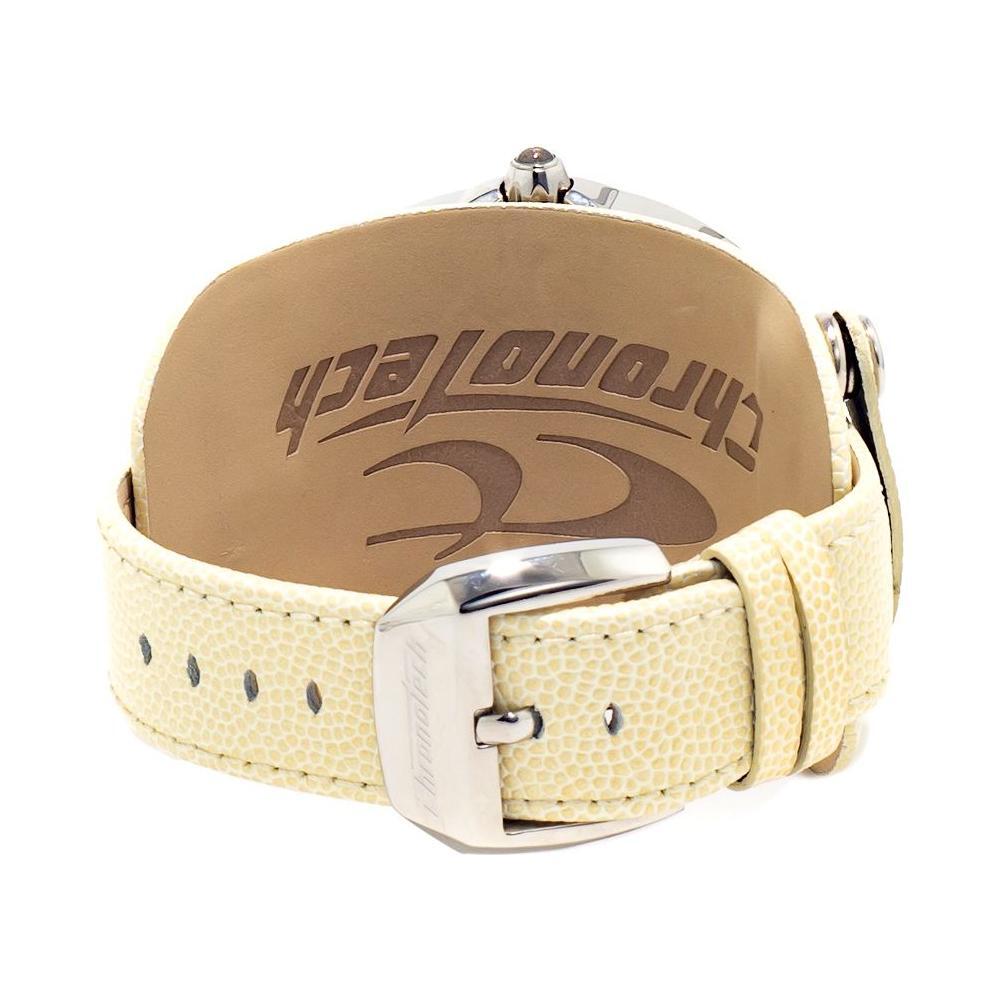 Chronotech Beige Leather Watch