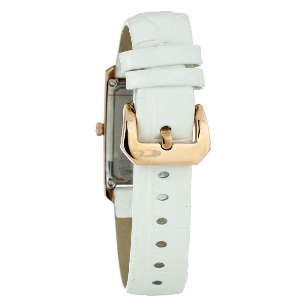Chronotech White Leather Dress Watch