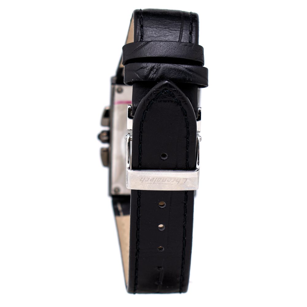 Chronotech Black Leather Dress Watch
