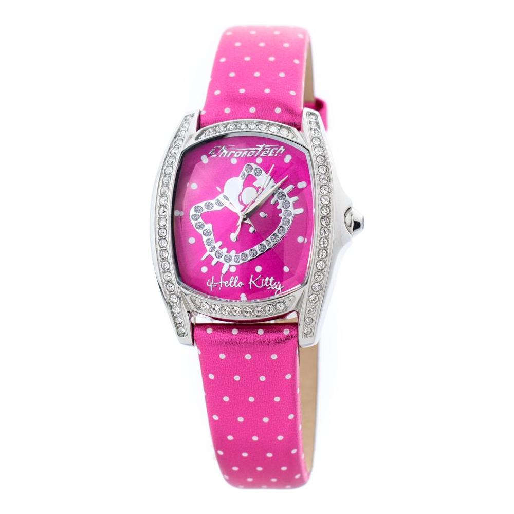 Chronotech Multicolor Leather Watch Chronotech Pale Violet Red