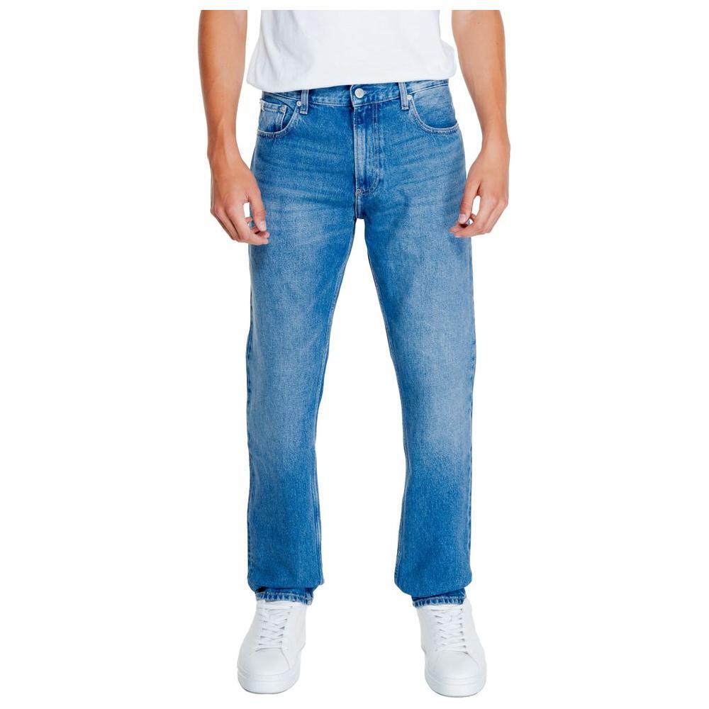 Calvin Klein Jeans Light Blue Cotton Relaxed Fit Jean