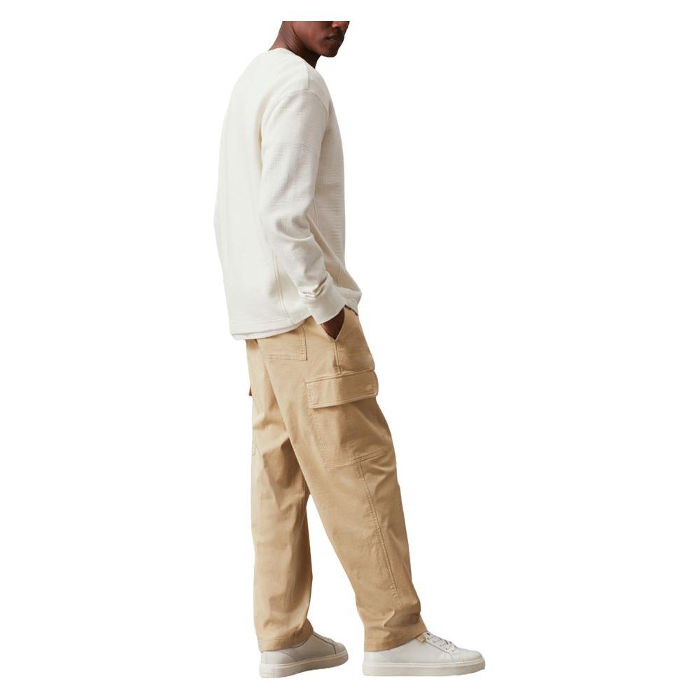 Calvin Klein Jeans Beige Recycled Cotton Jeans & Pant Calvin Klein Jeans Rosy Brown