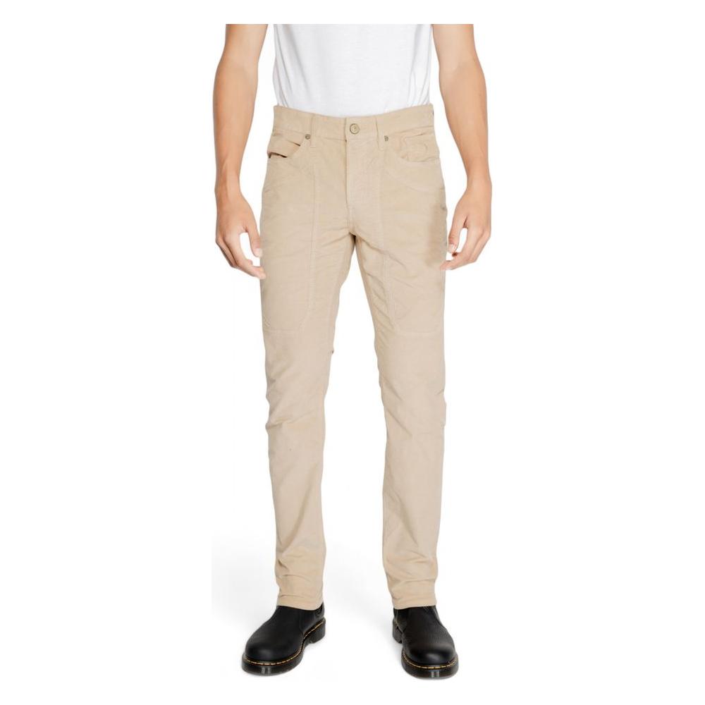 Jeckerson Beige Cotton Jeans & Pant Jeckerson Light Gray