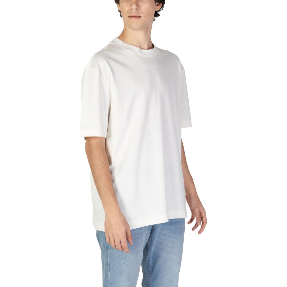 Calvin Klein Jeans Beige Recycled Cotton T-Shirt Calvin Klein Jeans Light Gray