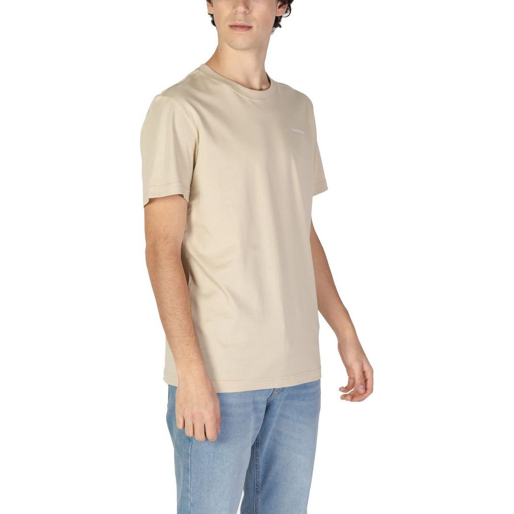 Calvin Klein Jeans Beige Cotton T-Shirt Calvin Klein Jeans Gray