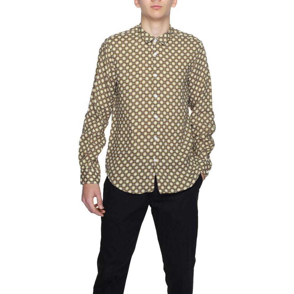 Gianni Lupo Beige Linen Shirt Gianni Lupo Dark Slate Gray