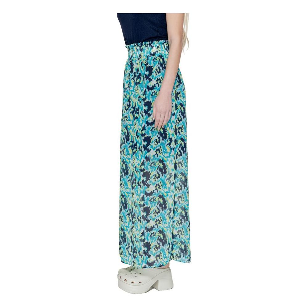Morgan De Toi Turquoise Polyester Skirt - Side View, Long Skirt from Spring/Summer Collection