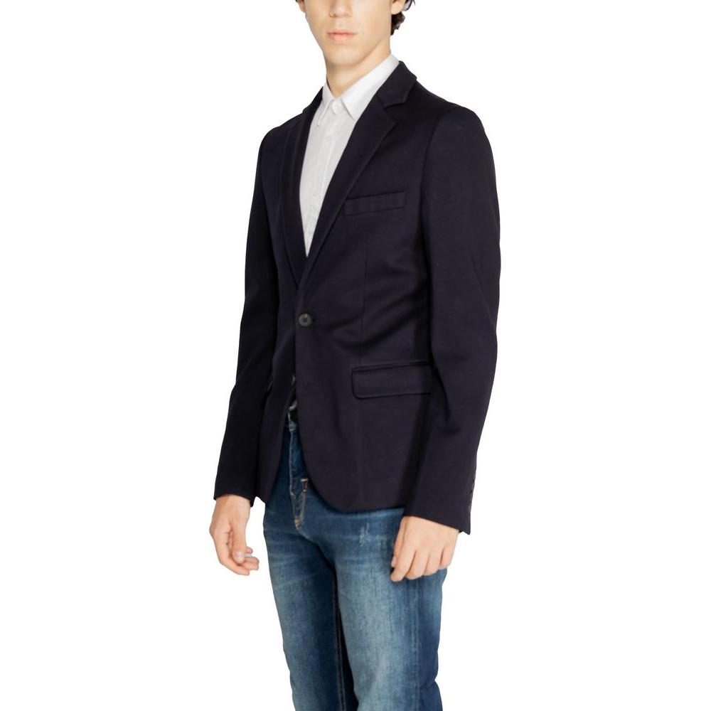 Antony Morato blue viscose suit from fall/winter collection, 75% viscose, men's fashion, elegant formal wear.