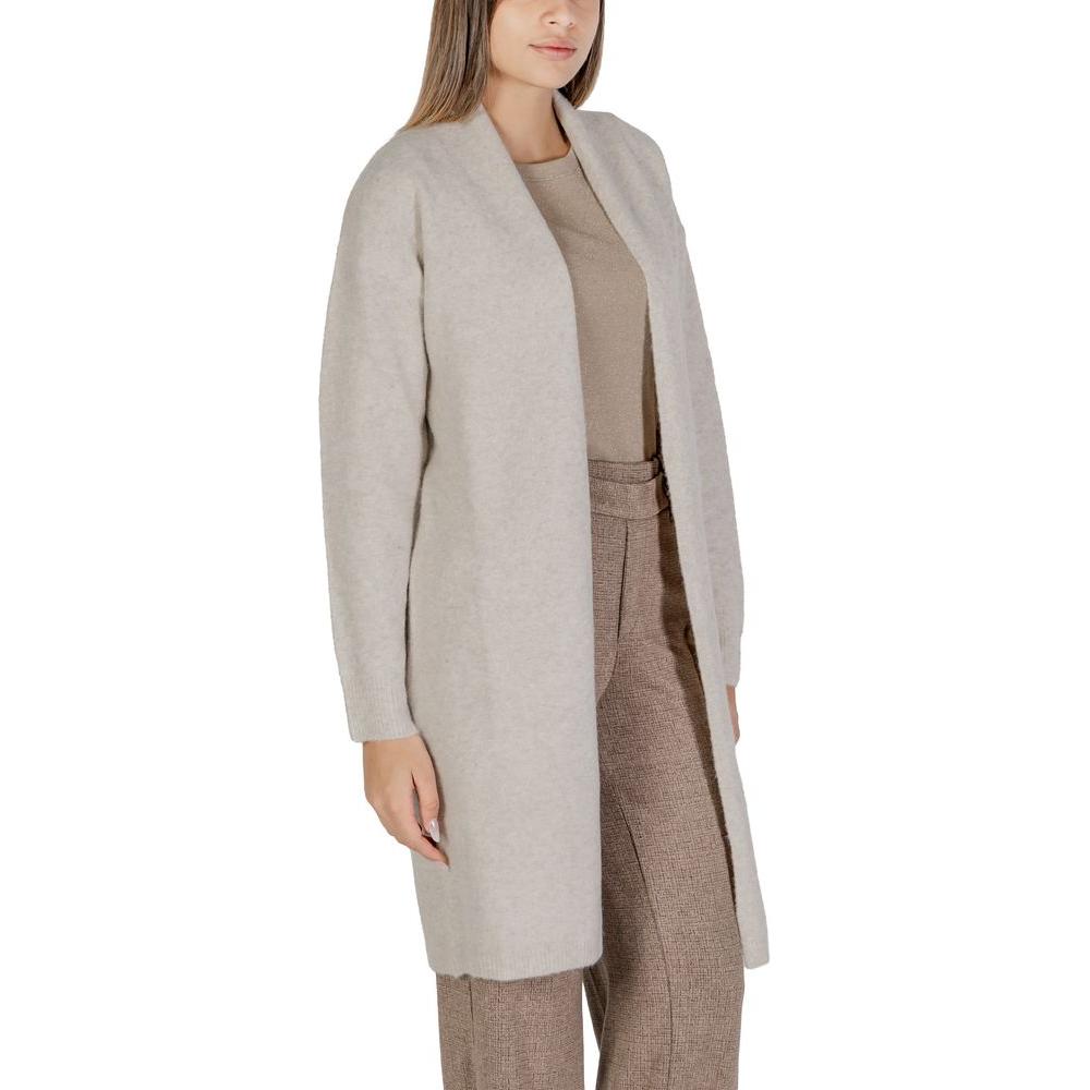 Morgan De Toi beige polyester cardigan for women, fall-winter collection.